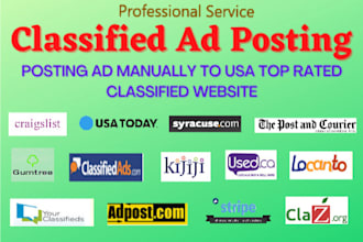 post ads manually on top ranked classified site in USA