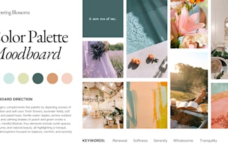 design a cohesive color palette and mood board