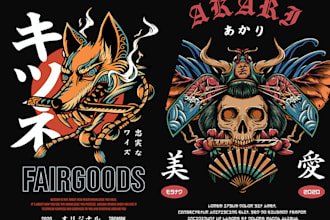 draw an illustration with japanese style for your brand
