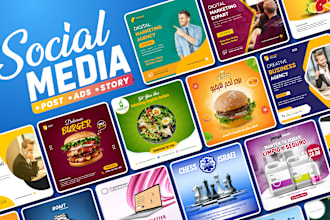 design attractive social media posts for instagram and facebook