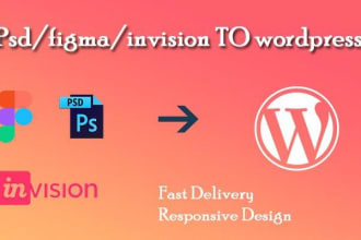 convert any psd, figma, sketch, xd to html, figma to html or wordpress or any