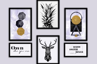 do modern wall art and canvas wall art for your etsy store