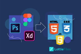 convert your design to HTML,CSS,js with cool lottie animations