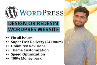 revamp, customize redisgn fix css issues wordpress website