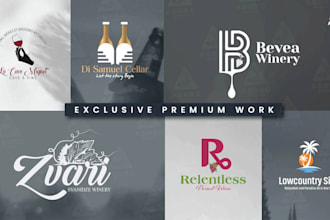 design professional and creative wine logo