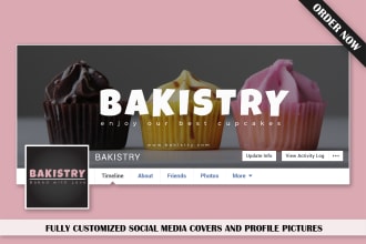 design facebook cover or any social media headers and posts