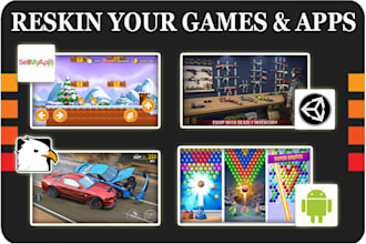 do unity development and reskin android apps and games