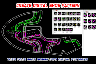 create digital shoe pattern from your design ready to use