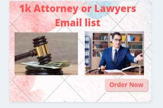 collect verified attorney and lawyers email list