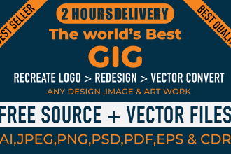 redesign,recreate,redo,remake,edit logo,jpeg,image to vector
