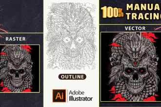remake logo and deliver vector tracing manually in 3 hr