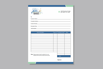 design professional letterhead, invoice, order form and fillable pdf form