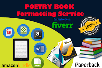 format your poetry book for amazon KDP, kindle, epub