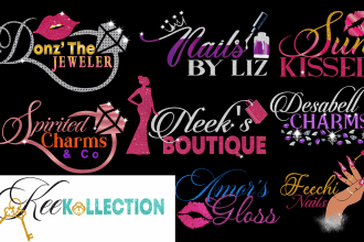 do boutique,nails,lips,eyelashes,beauty salon and cosmetics logo