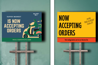 design creative, professional advertising signage, yard sign