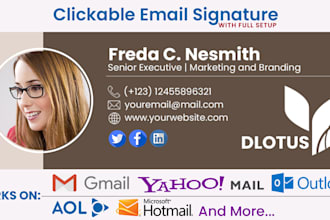 create professional clickable HTML email signature