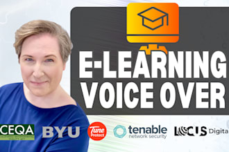 do voiceover for elearning, training, educational, tutorial, narration