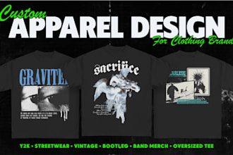 create unique streetwear, edgy and tshirt designs