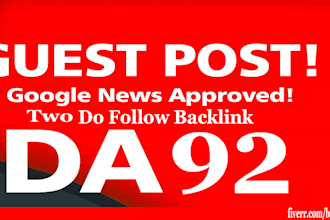 do off page link building on da 92 site