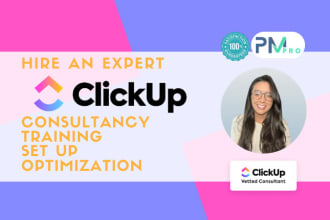set up a clickup project management workspace