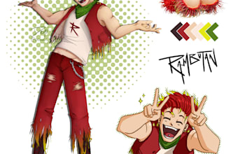 draw male characters in anime or cartoon style