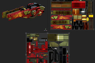 do unwrap, repair, create a uv map for your 3d props model