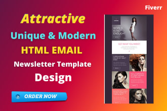 design HTML email newsletter template or signature