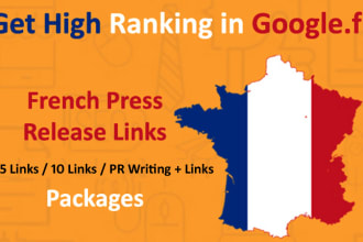 make links from the french press release sites