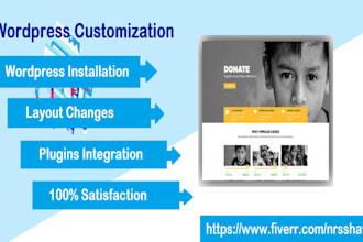 do wordpress customization or wordpress theme customization