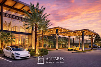 design a luxury resort master plan and architectural concept