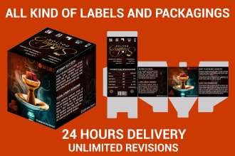 design amazon product packaging, box design, label design