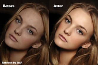 professionally retouch your 2 pictures