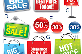design badges, discount, promotion, emblem, pin, lables