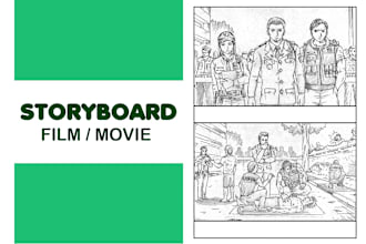 draw storyboard for comic or movie