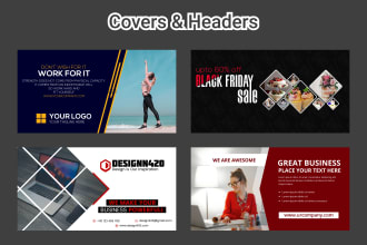 do fb cover, static feed template for restaurant or business