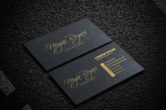 do luxury modern unique business card design