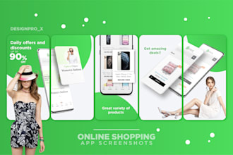 do modern mobile app screenshot for app store, play store