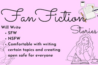write fan fiction stories and create the world you want nsfw, erotica, sfw