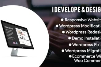 developed web design with wordpress