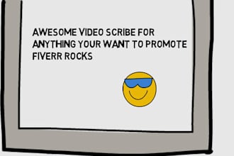 create an amazing whiteboard animation, video scribing