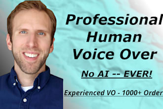 record your professional american male voice over