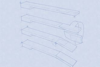 create a high quality line drawing technical illustration
