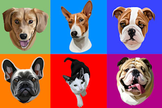 draw a detailed and awesome cartoon portrait of your pet
