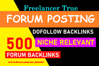 provide 100 forum posting backlinks, high da 50 plus