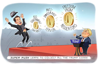 draw a custom political cartoon for any issue