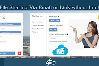 create file sharing website like wetransfer