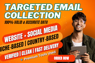 collect and extract targeted emails from websites and social media