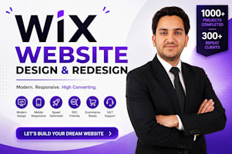 wix website design, redesign wix website and build wix website