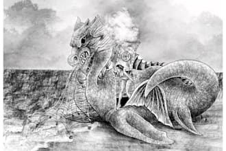 make illustration and storybook and comic, horror, halloween
