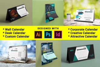 do custom creative professional attractive wall desk calendar design